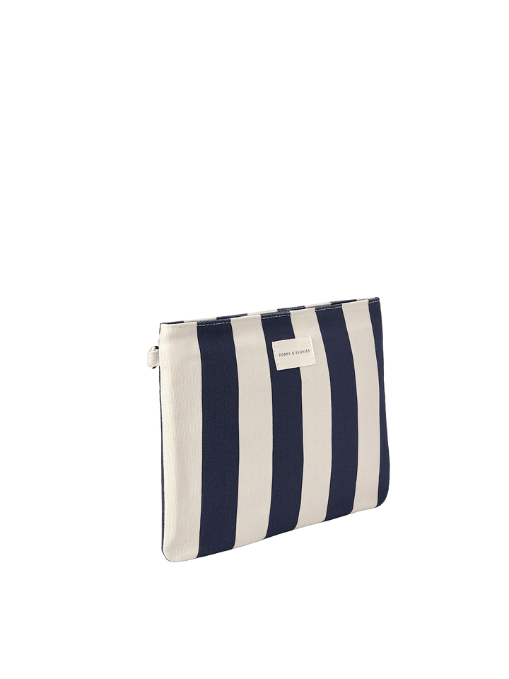 Navy and white striped wet bag