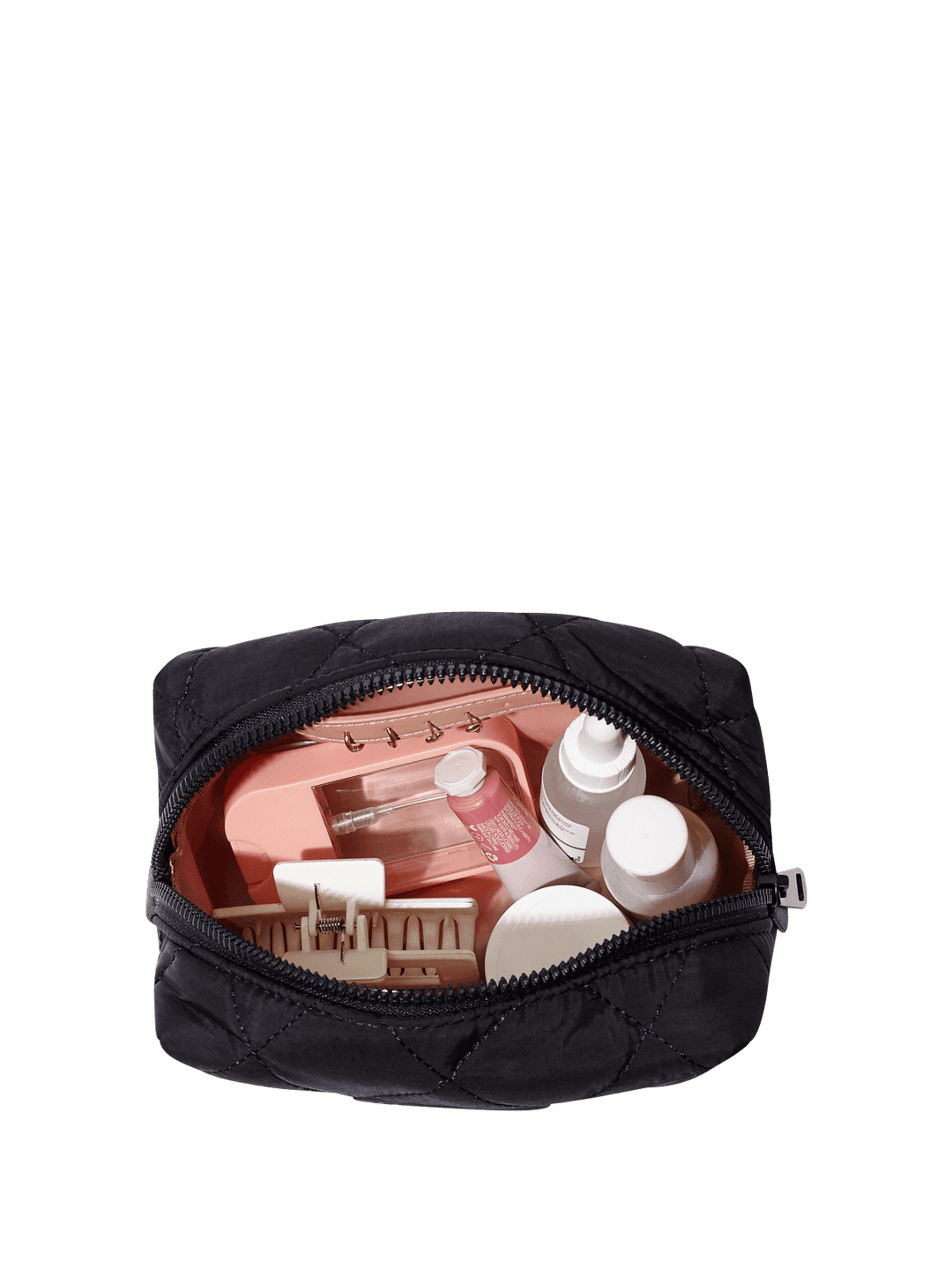 Quilted Black cosmetic case