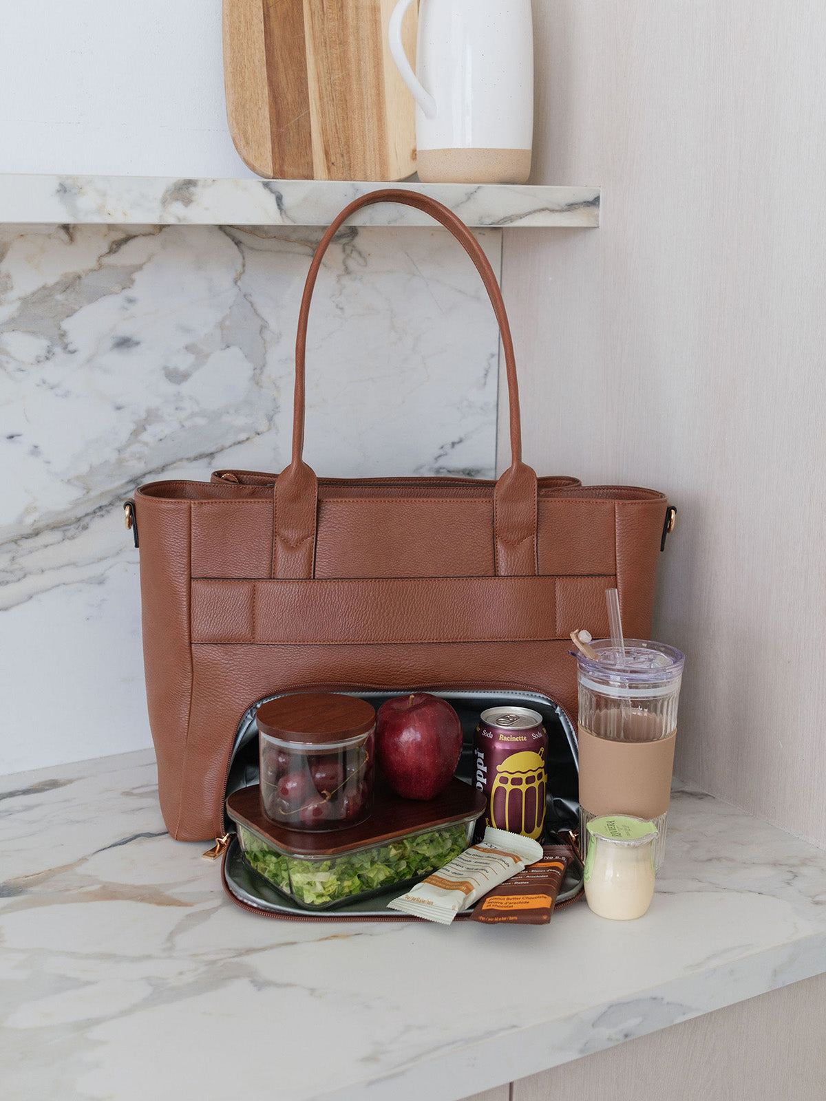 Double Duty Tote Chestnut | Poppy and Peonies – Poppy & Peonies US