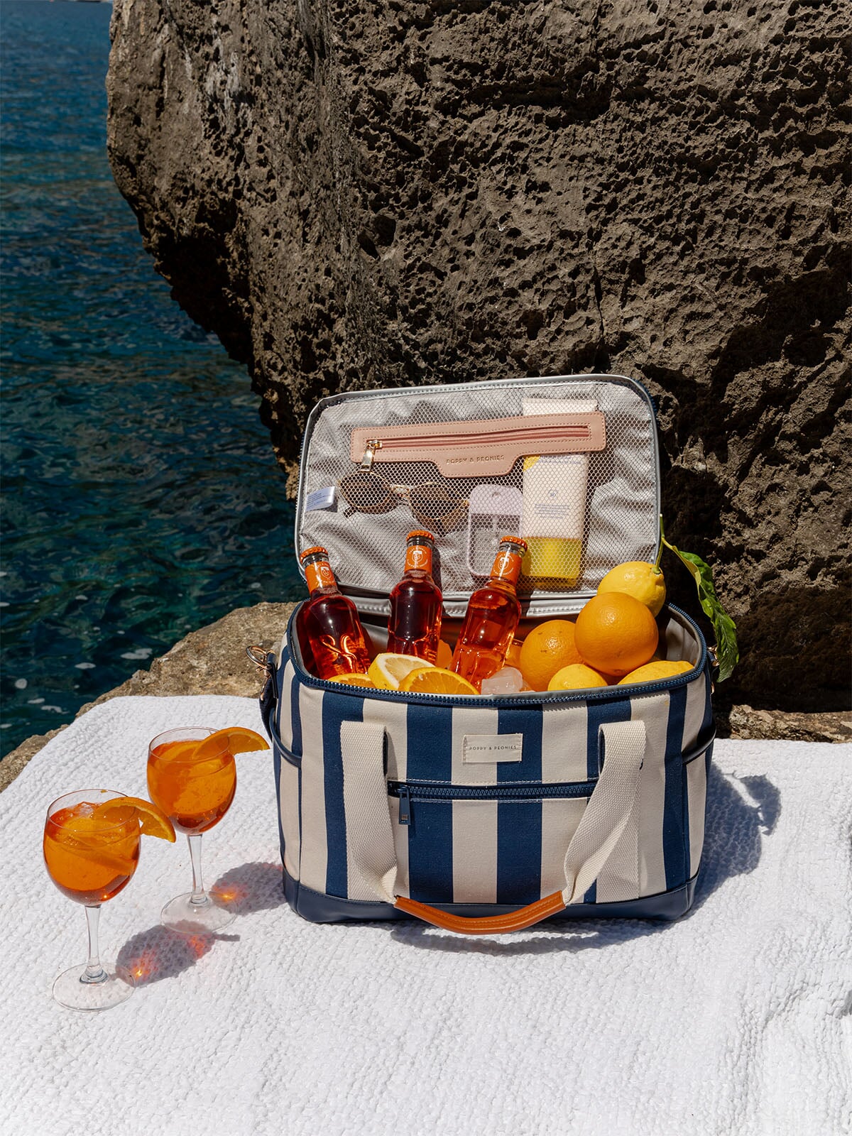 CLUBHAUS Highballers CoolerBag カモ柄 Stay Cool Cooler Bag Navy Stripe | Poppy and Peonies – www