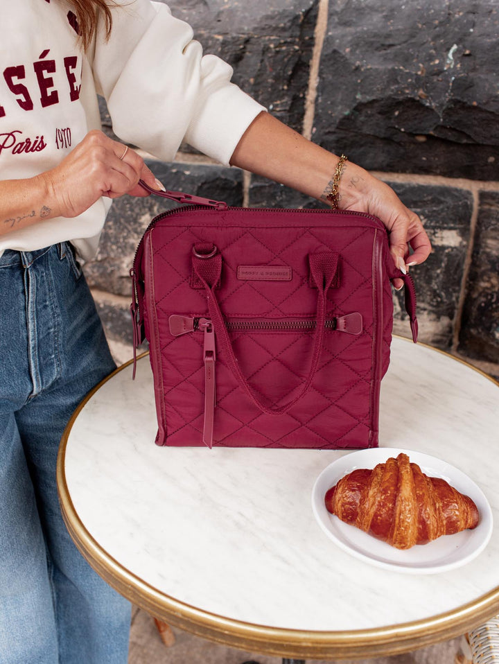 the LUNCH BAG quilted berry