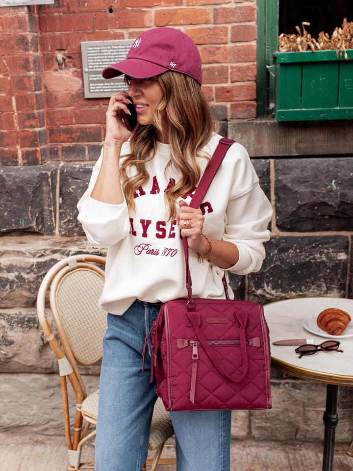 the LUNCH BAG quilted berry