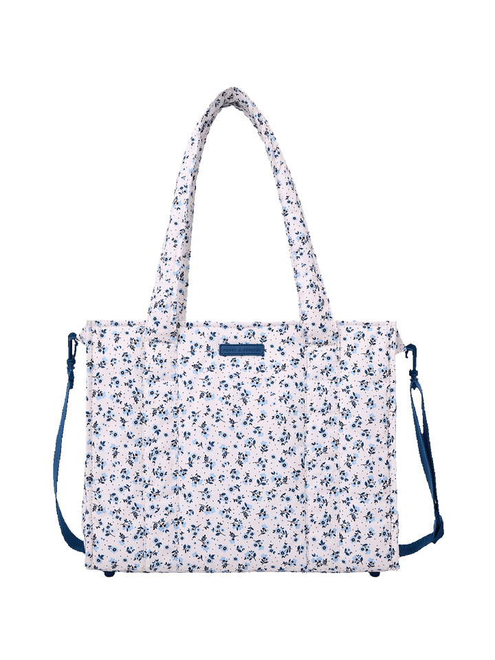 On The Go Tote Blue Floral