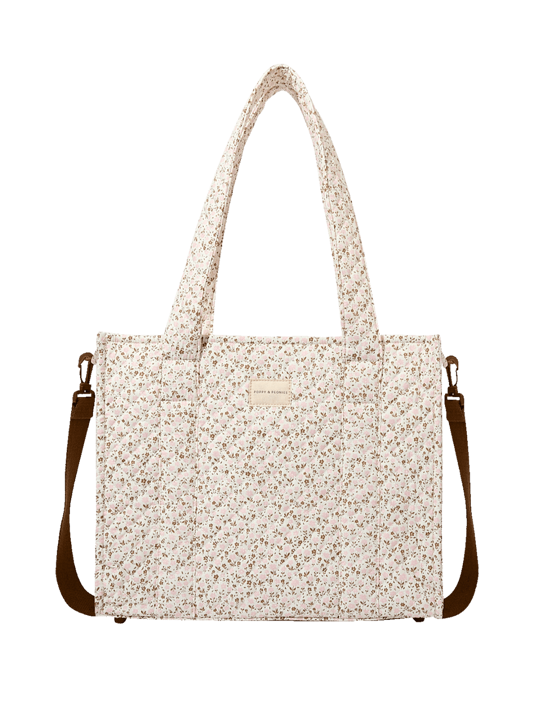 On The Go Tote Brown Floral