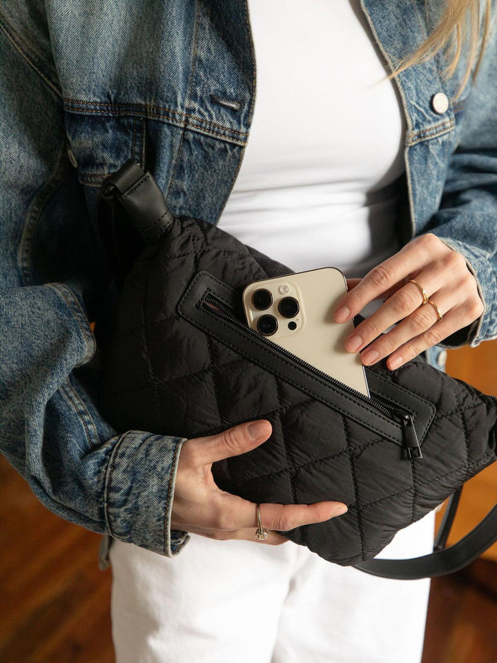 Quilted Large Sidekick Black
