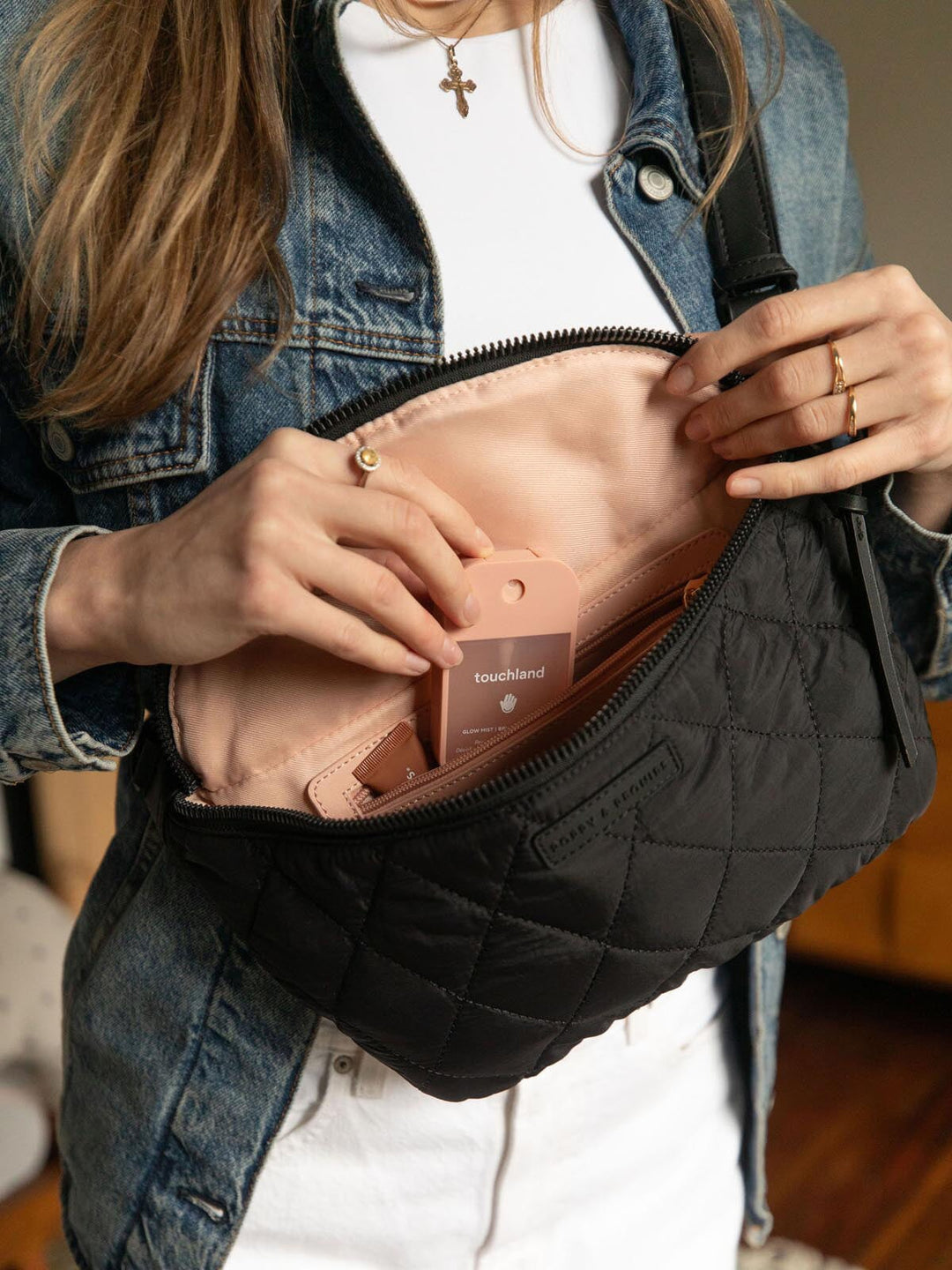 Quilted Large Sidekick Black