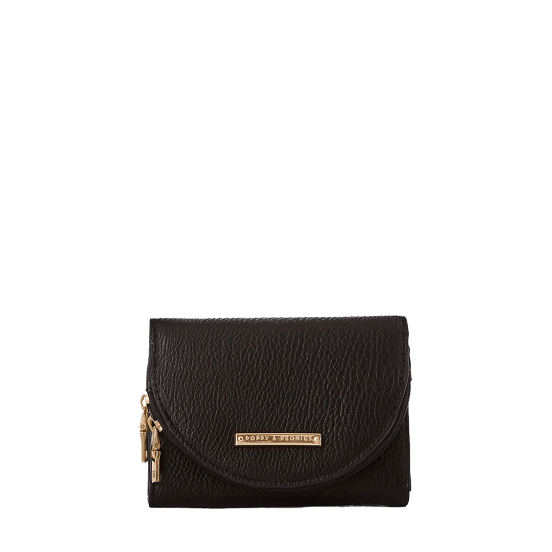 Black vegan leather wallet