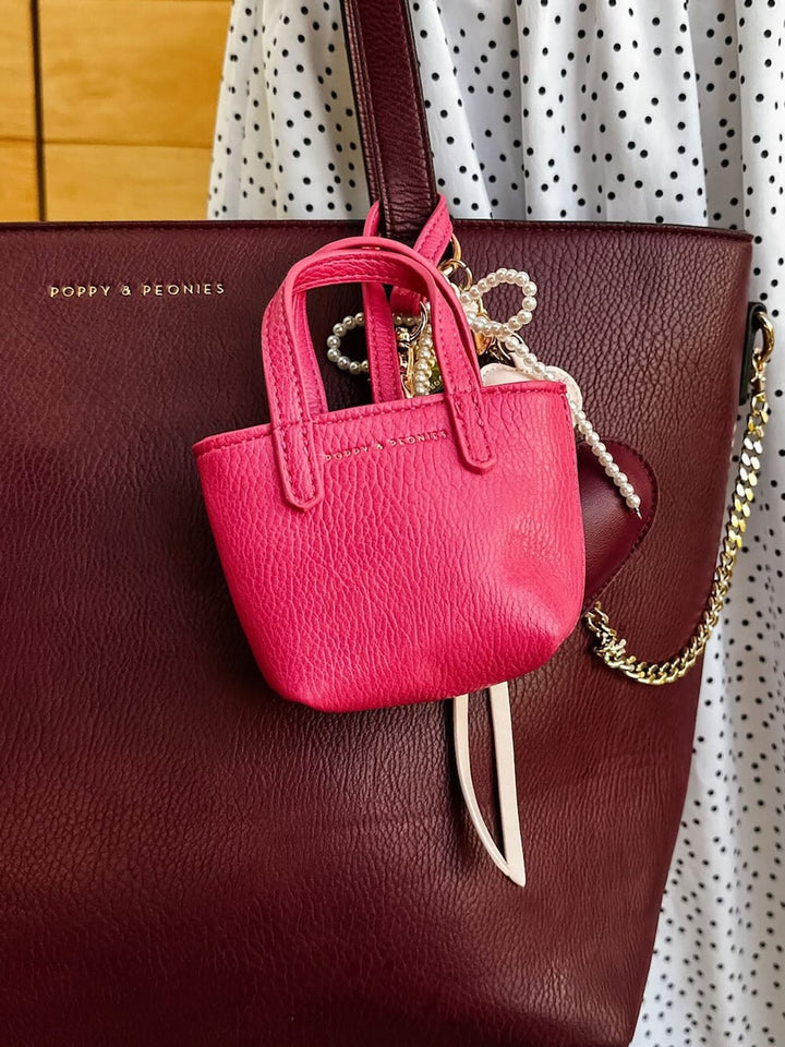 Micro Tote Bag Charm Pink