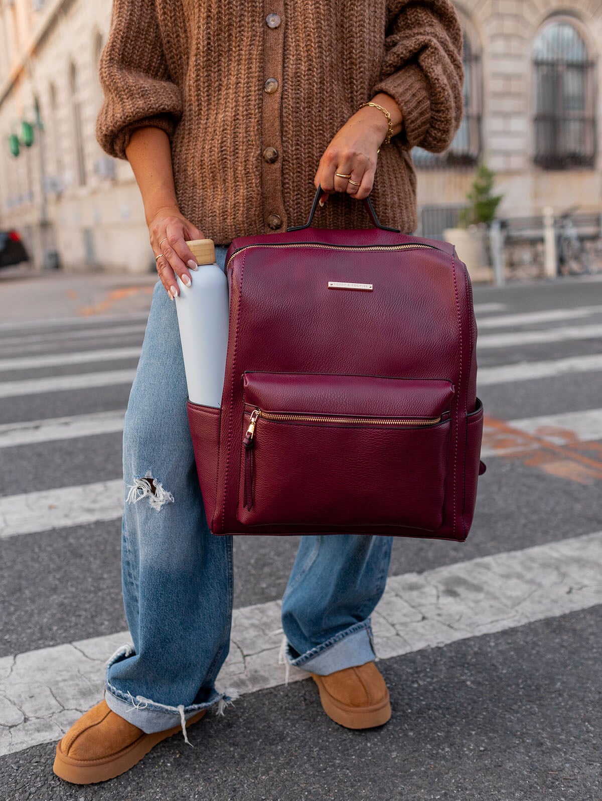 Nomad Backpack Berry | Poppy and Peonies – www.poppyandpeonies-us.com