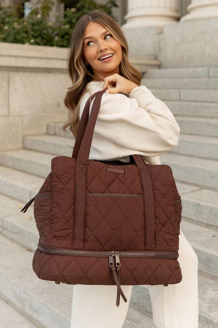 VOYAGER quilted espresso
