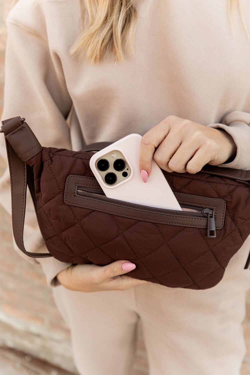 Quilted Large Sidekick Espresso