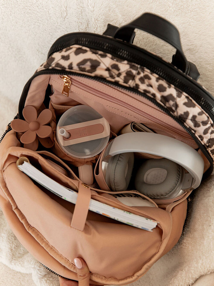 Quilted Brooklyn Backpack leopard
