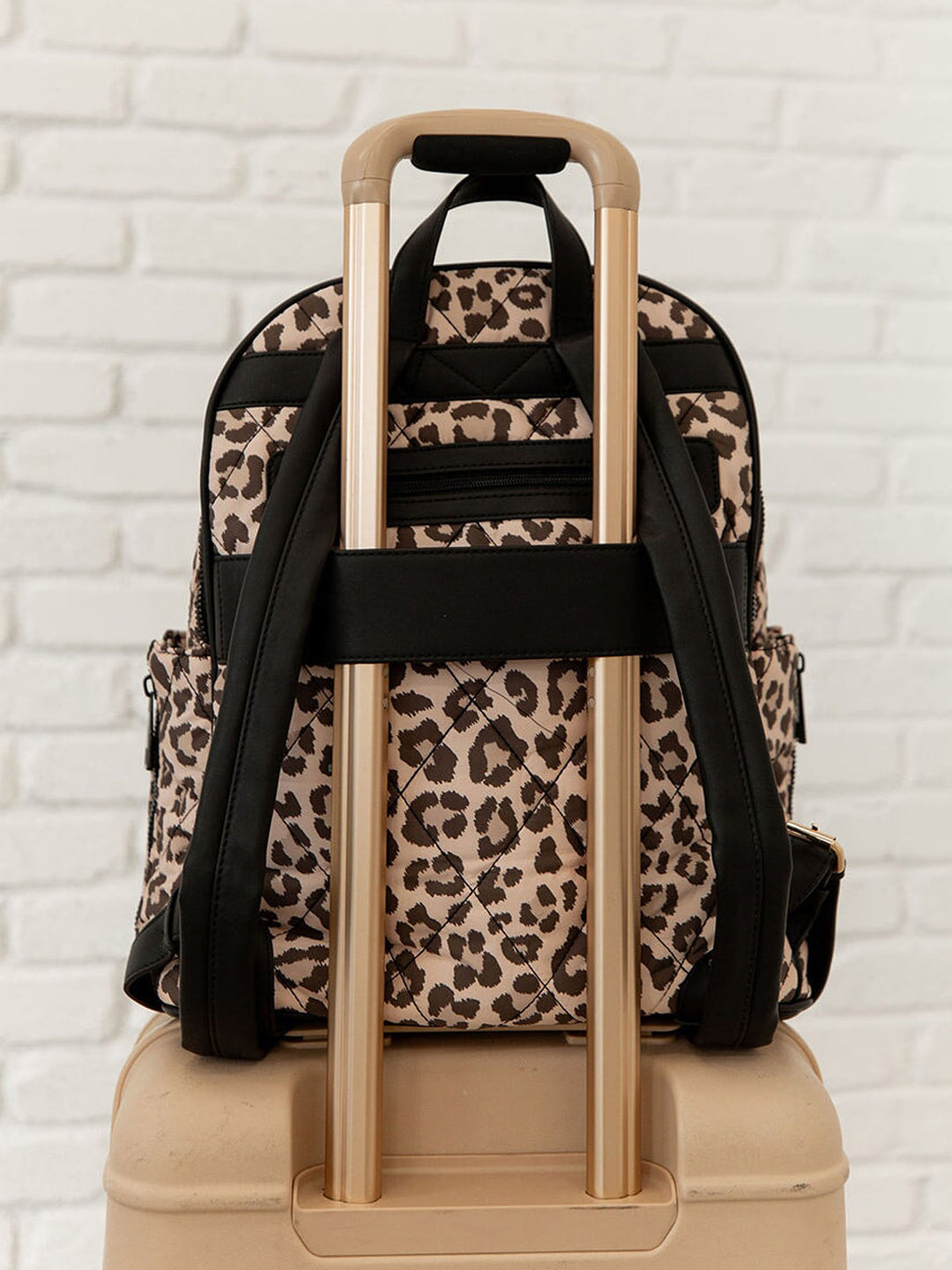Quilted Brooklyn Backpack leopard