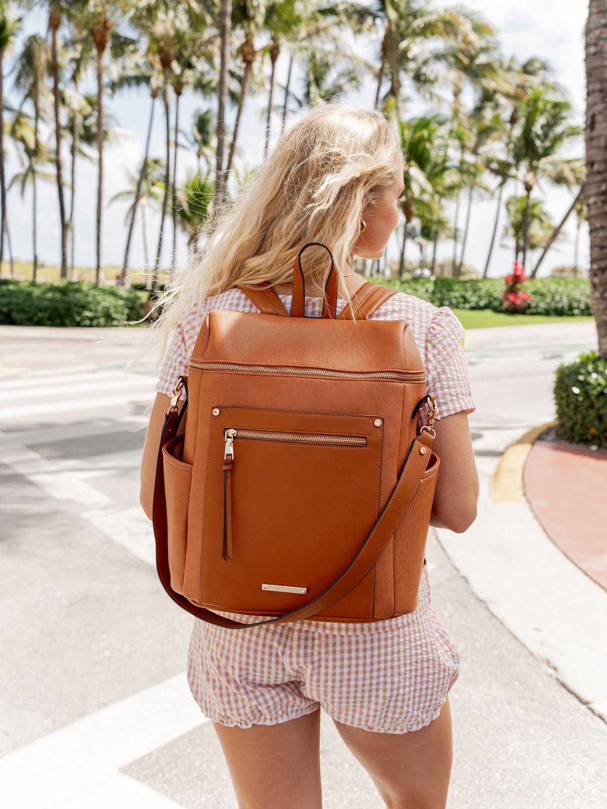 Commuter Backpack Cognac | Poppy and Peonies – www.poppyandpeonies