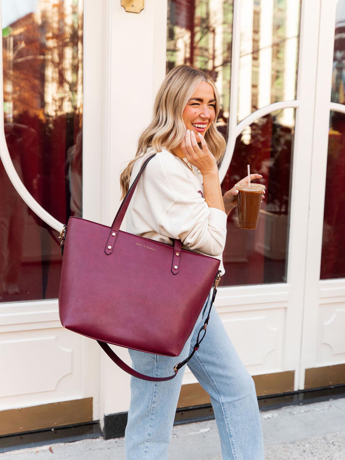 Go Getter Tote Berry | Poppy and Peonies – www.poppyandpeonies-us.com