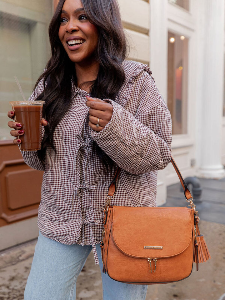 DOWNTOWN CROSSBODY cognac