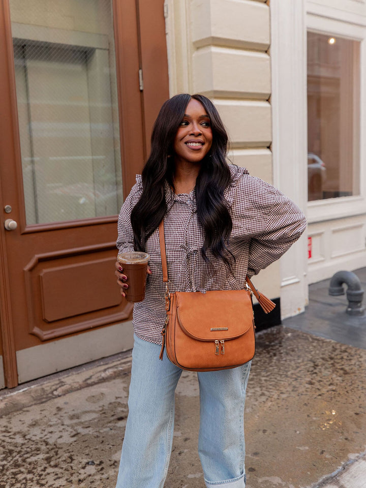 DOWNTOWN CROSSBODY cognac